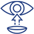 eye with contact lens icon